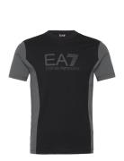 T-Shirt Tops T-shirts Short-sleeved Black EA7