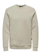 Onsceres Crew Neck Noos Tops Sweat-shirts & Hoodies Sweat-shirts Beige...