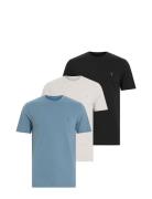 Brace Ss Crew 3 Pk Tops T-shirts Short-sleeved Blue AllSaints