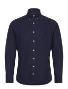 Ess Gmt Dyed Oxford Tops Shirts Casual Navy Hackett London