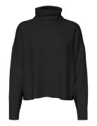 Vmomega Ls Rollneck Pullover Boo Tops Knitwear Turtleneck Black Vero M...