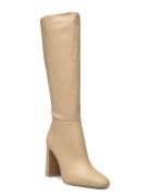 Ally Boot Høye Støvletter Cream Steve Madden