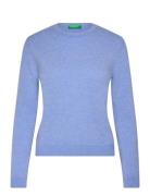 Sweater L/S Tops Knitwear Jumpers Blue United Colors Of Benetton