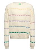 Sweater L/S Tops Knitwear Pullovers Cream United Colors Of Benetton