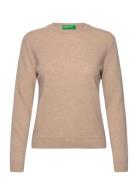 Sweater L/S Tops Knitwear Jumpers Beige United Colors Of Benetton