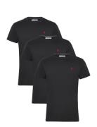 Uspa T-Shirt Arjun 3-Pack Tops T-shirts Short-sleeved Black U.S. Polo ...