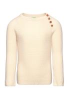 Rib Sweater Tops Knitwear Pullovers Cream FUB