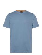 Tales Tops T-shirts Short-sleeved Blue BOSS