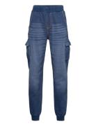 Trousers Jogging Denim Look Bottoms Trousers Blue Lindex