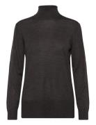 Charlenebbroll Neck Knit Tops Knitwear Turtleneck Black Bruuns Bazaar