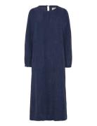 Lucasll Midi Dress Ls Knelang Kjole Blue Lollys Laundry