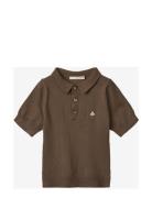 Favo Ss Polo Tops T-shirts Polo Shirts Short-sleeved Polo Shirts Brown...