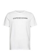 Copenhagen Print Tee S/S Tops T-shirts Short-sleeved White Lindbergh