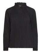 Myrapw Bl Tops Blouses Long-sleeved Black Part Two