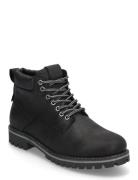 Jfwqueensway Leather Boot Sn Støvletter Med Snøring Black Jack & J S