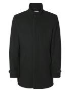 Slhnew Reuben Coat Noos Tynn Kåpe Black Selected Homme