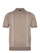 Sanderson Designers Polos Short-sleeved Beige Reiss