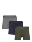 Boxer 3P Solid Night & Underwear Underwear Underpants Navy Lindex