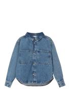 Nkmmilo Dnm Shacket 3573-Ac N Tops Shirts Long-sleeved Shirts Blue Nam...