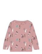 Top Animal Flower Aop Tops T-shirts Long-sleeved T-shirts Pink Lindex