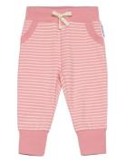 Longpants Pink/Offwhite 06 74/80 Bottoms Sweatpants Pink Geggamoja