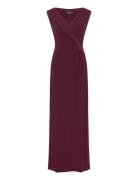 Classic Mj-Gown Maxikjole Festkjole Burgundy Lauren Ralph Lauren