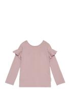 Frilla Shirt Tops T-shirts Long-sleeved T-shirts Pink Gugguu