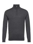 Blackhall Tops Knitwear Half Zip Jumpers Grey Reiss