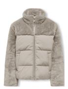 Kogwanja Fur Puffer Mix Coat Otw Fôret Jakke Grey Kids Only