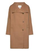 Slrubie Coat Ullfrakk Frakk Beige Soaked In Luxury