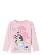 Nmfoddny Bluey Ls Top Box Sky Tops T-shirts Long-sleeved T-shirts Pink...