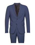 Plain Mens Suit - Normal Lenght Dress Blue Lindbergh