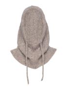 Objmilu Cable Knit Balaclava Rep Accessories Headwear Beanies Grey Obj...