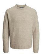 Jorollie Knit Crew Neck Sn Tops Knitwear Round Necks Beige Jack & J S