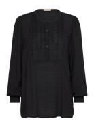 Fqshu-Blouse Tops Blouses Long-sleeved Black FREE/QUENT