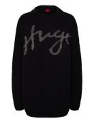 Sloguessy Tops Knitwear Jumpers Black HUGO