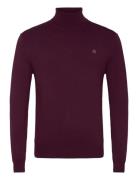 Turtleneck Viscose Sweater Tops Knitwear Turtlenecks Burgundy Scotch &...