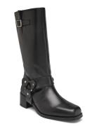 Rocky Black Leather Boots Høye Støvletter Black ALOHAS