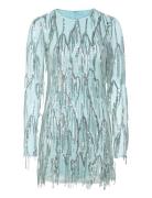 Long Sleeve Mini Dress Kort Kjole Blue ROTATE Birger Christensen