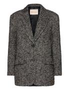 Rel Herringb Blazer Blazers Single Breasted Blazers Black GANT