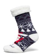 Merry Christmas Cozy Sock Lingerie Socks Regular Socks Navy Christmas ...