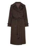 Bs Kaylee Coat Ullfrakk Frakk Brown Bruun & Stengade