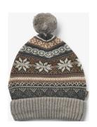 Knit Beanie Nolo Accessories Headwear Hats Beanie Multi/patterned Whea...