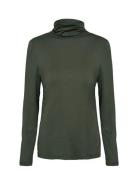 Sc-Marica Tops T-shirts & Tops Long-sleeved Khaki Green Soyaconcept