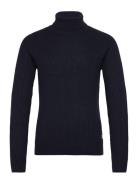 Jjpannel Knit Roll Neck Aw24 Tops Knitwear Turtlenecks Navy Jack & J S