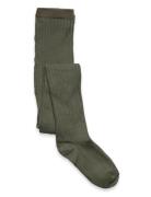 Wool Rib Tights Tights Khaki Green Mp Denmark