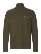 Half Zip Top Tops Sweat-shirts & Hoodies Sweat-shirts Khaki Green Cham...