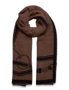 Belting-Motif Jacquard Blanket Scarf Accessories Scarves Winter Scarve...