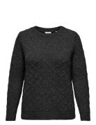 Caralba L/S Glitter O-Neck Knt Tops Knitwear Jumpers Black ONLY Carmak...