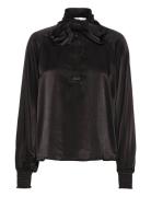 Estellemw Scarf Blouse Bluse Langermet Black My Essential Wardrobe